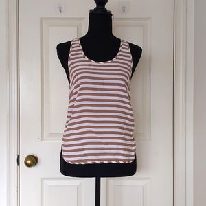 H&M 100% Rayon Sleeveless Blouse with stripes.
